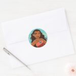 Moana Daughter Of The Sea Classic Round Sticker