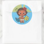 Moana Island Daughter Classic Round Sticker