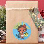 Moana Island Daughter Classic Round Sticker