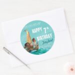 Moana Oceanic Birthday Classic Round Sticker