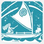 Moana Star Reader Square Sticker