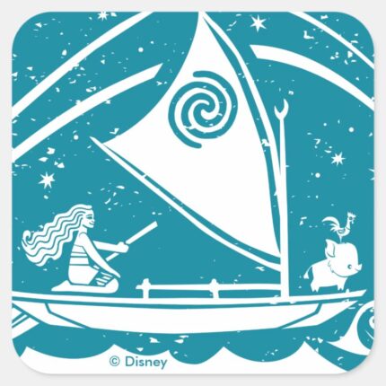 Moana Star Reader Square Sticker