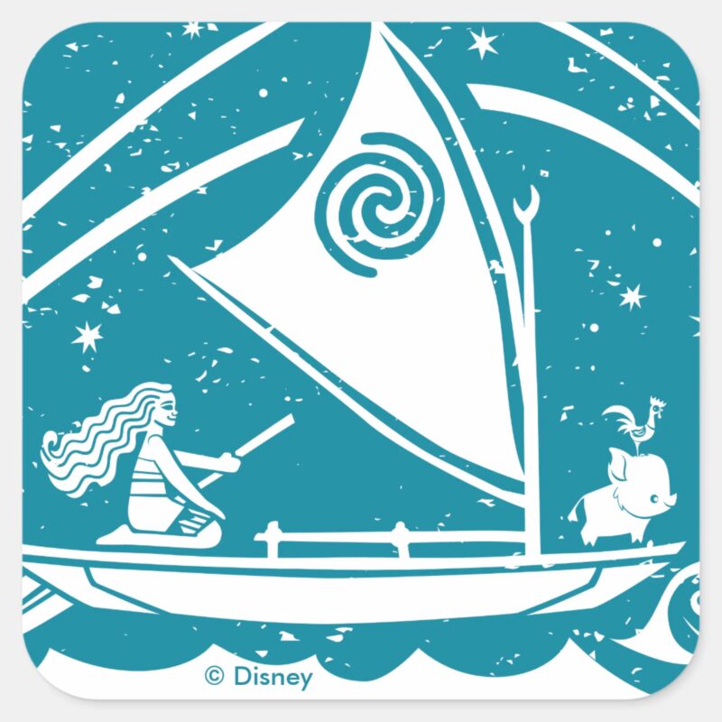 Moana Star Reader Square Sticker