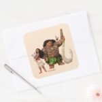 Moana The Ocean Connects Us Square Sticker