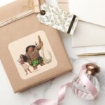 Moana The Ocean Connects Us Square Sticker