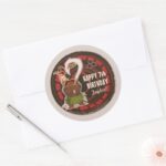 Moana Tribal Birthday Classic Round Sticker