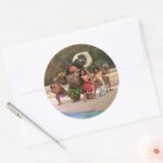 Moana And Crew Classic Round Sticker