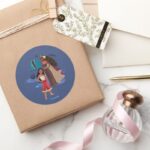 Moana And Matangi Classic Round Sticker