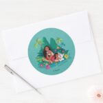 Moana And Simea Ocean Sisters Classic Round Sticker