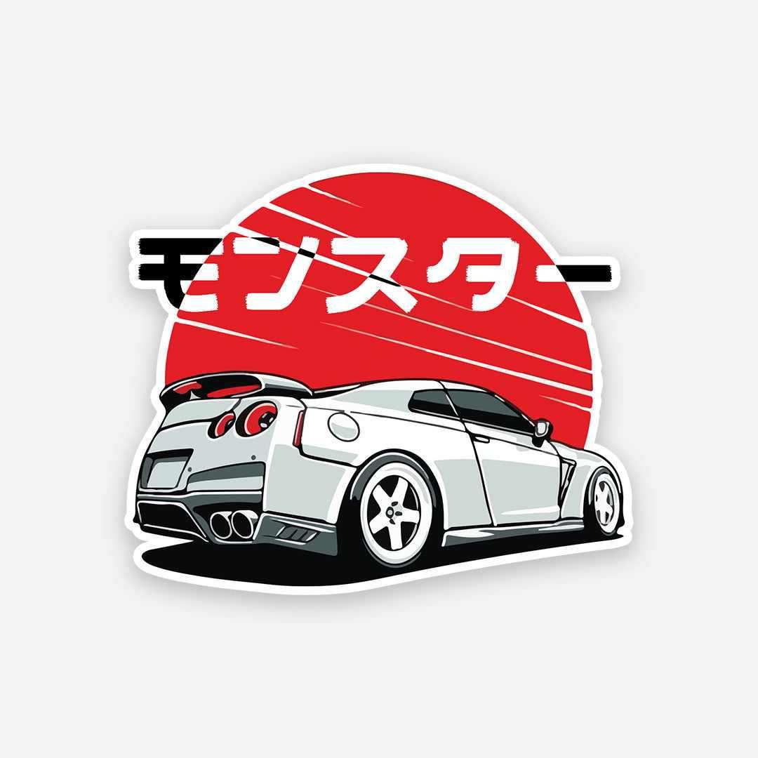 Monster Car Sticker