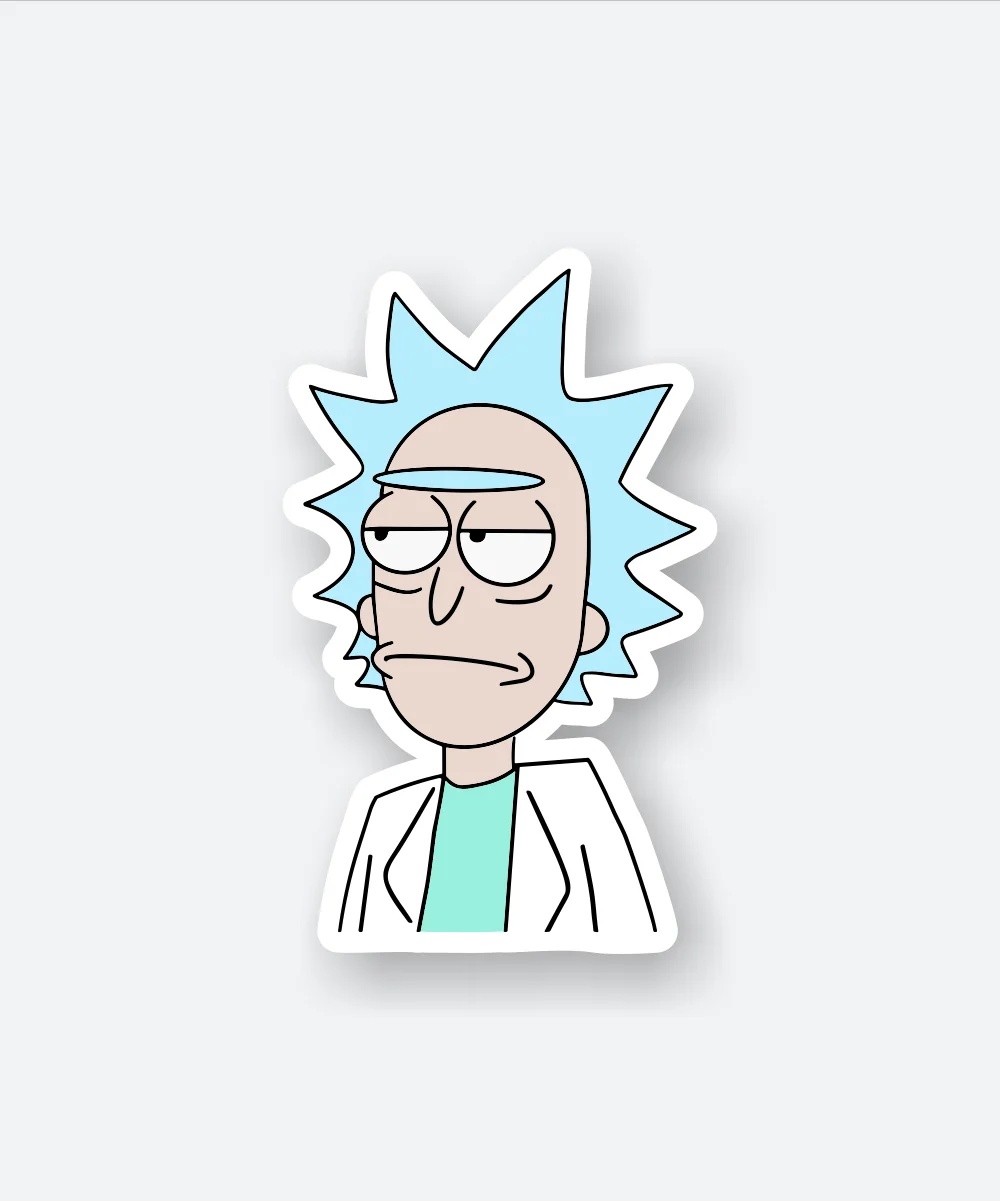 Morty Skeptic Look Sticker