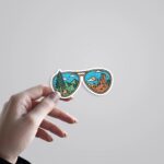 Mountain Desert In Glasses Travels Stickers