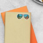 Mountain Desert In Glasses Travels Stickers
