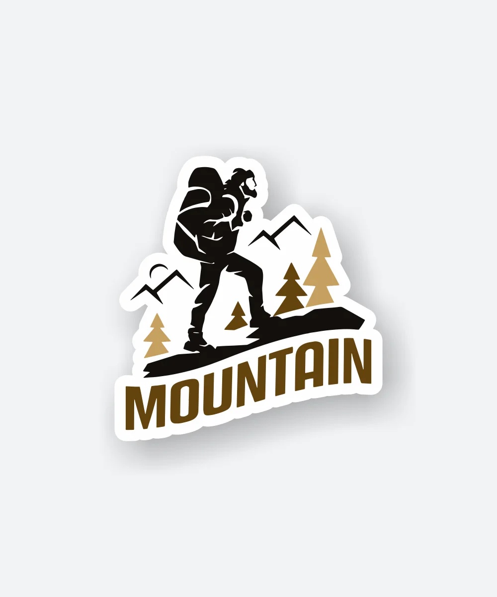 Mountain Trekking Sticker