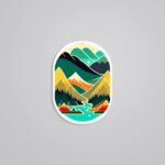 Mountains Travels Stickers