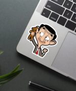 Mr. Bean With Teddy Sticker