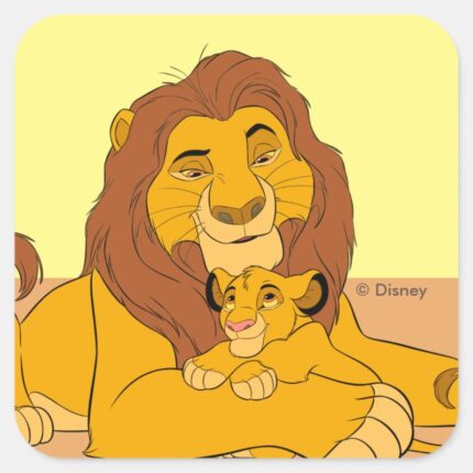 Mufasa Simba Resting Square Sticker