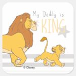 My Daddy Is King Square Sticker