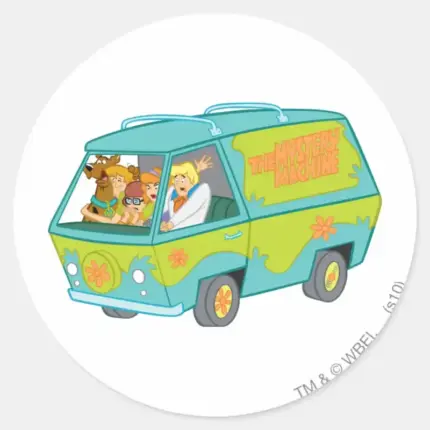 Mystery Machine Fright Classic Round Sticker