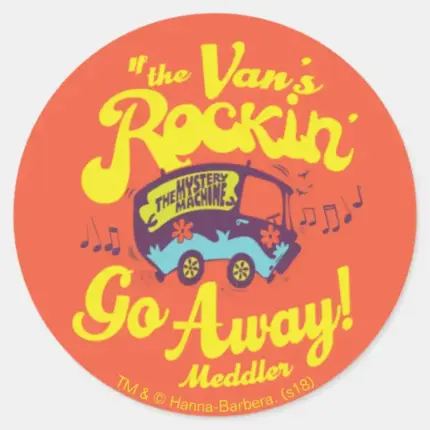 Mystery Machine If The Vans Rockin. Classic Round Sticker
