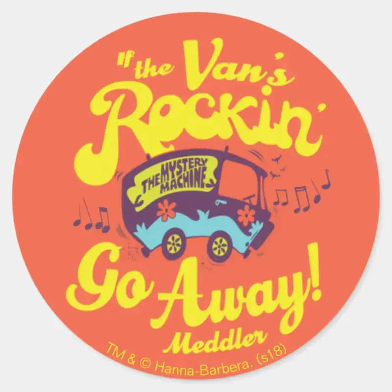 Mystery Machine If The Vans Rockin. Classic Round Sticker