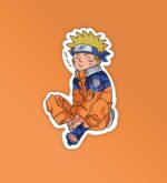 Naruto Sitting Laptop   Mobile Stickers