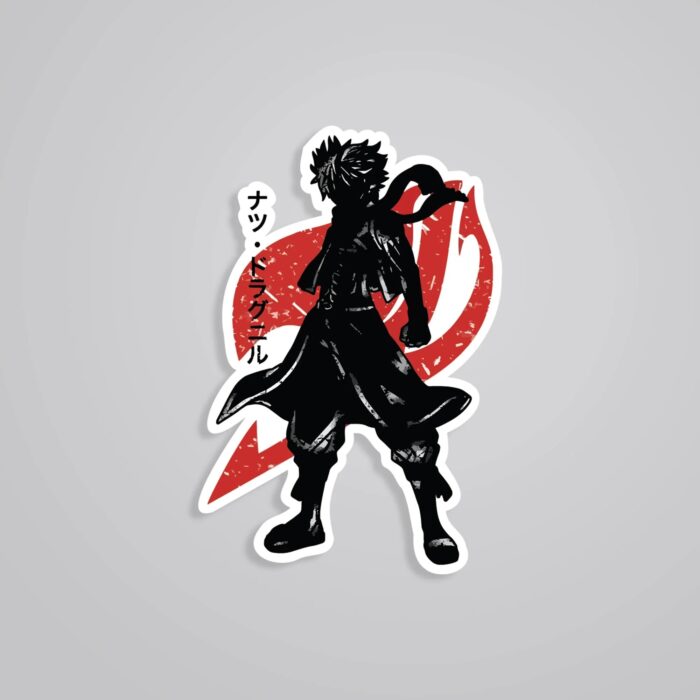 Natsu Dragneel Silhouette Anime Stickers