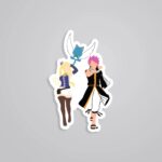 Natsu Lucy Happy Minimalist Anime Stickers