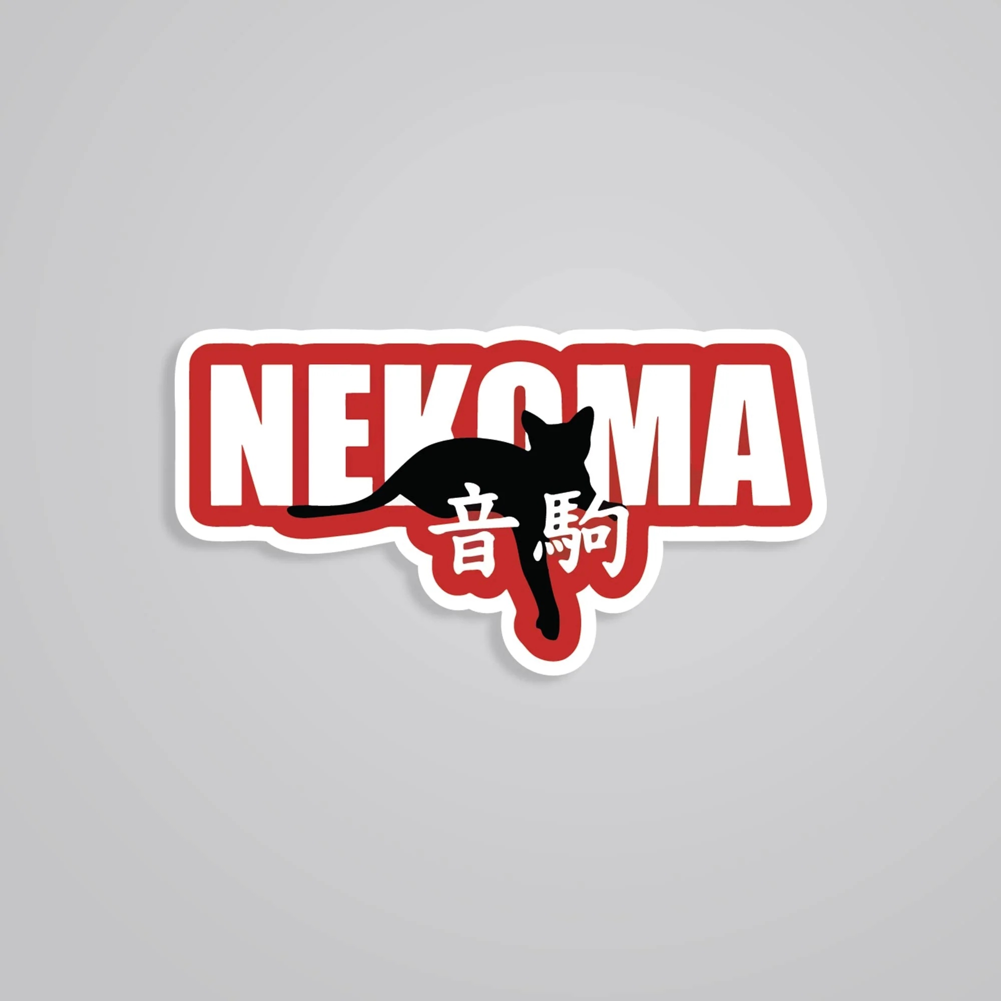 Nekoma Logo With Cat Anime Stickers