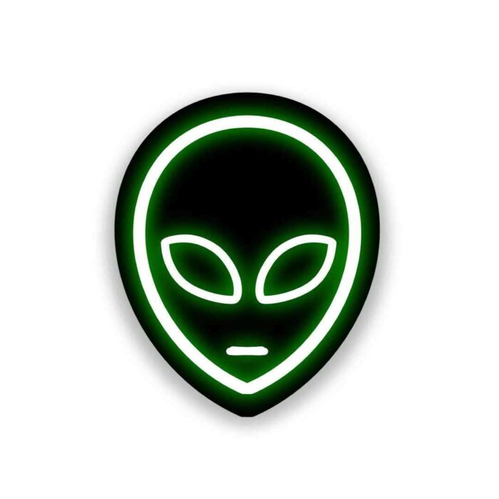 Neon Alien Sticker