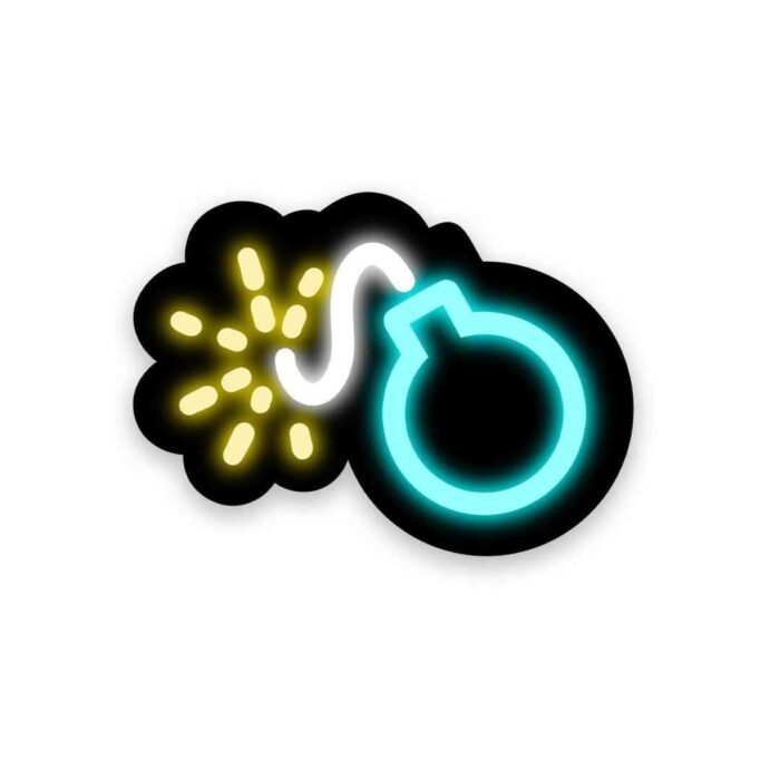 Neon Bomb Sticker