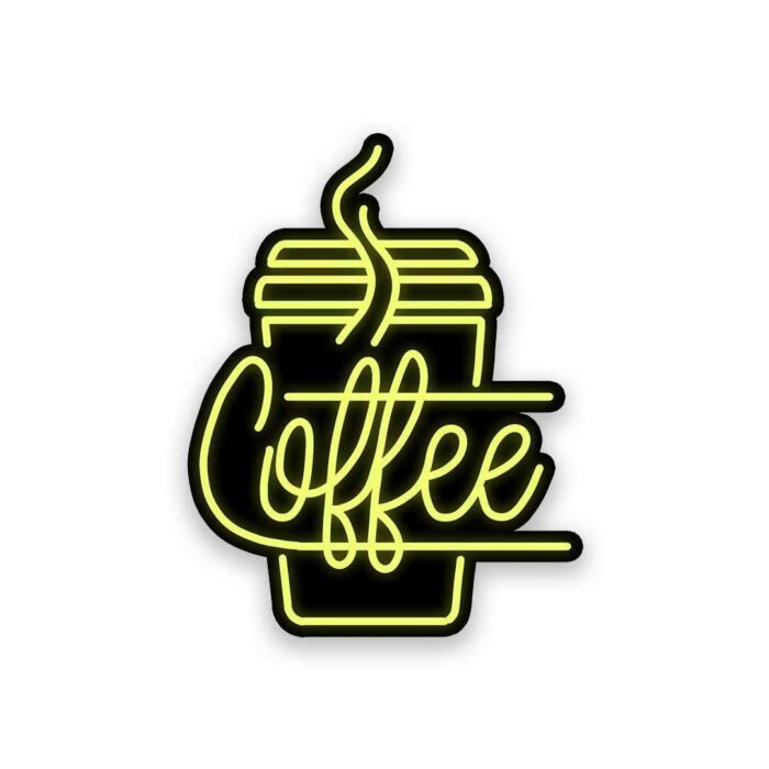 Neon Coffee Sticker
