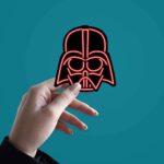 Neon Darth Vader Sticker