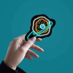 Neon Donut Universe Sticker