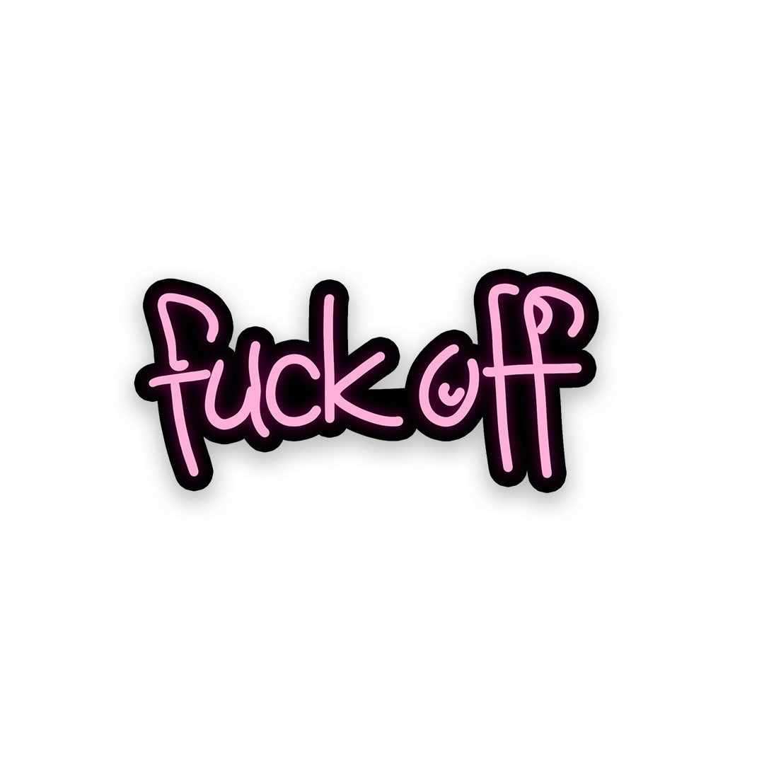 Neon F_ck off Sticker
