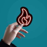 Neon Fire Sticker