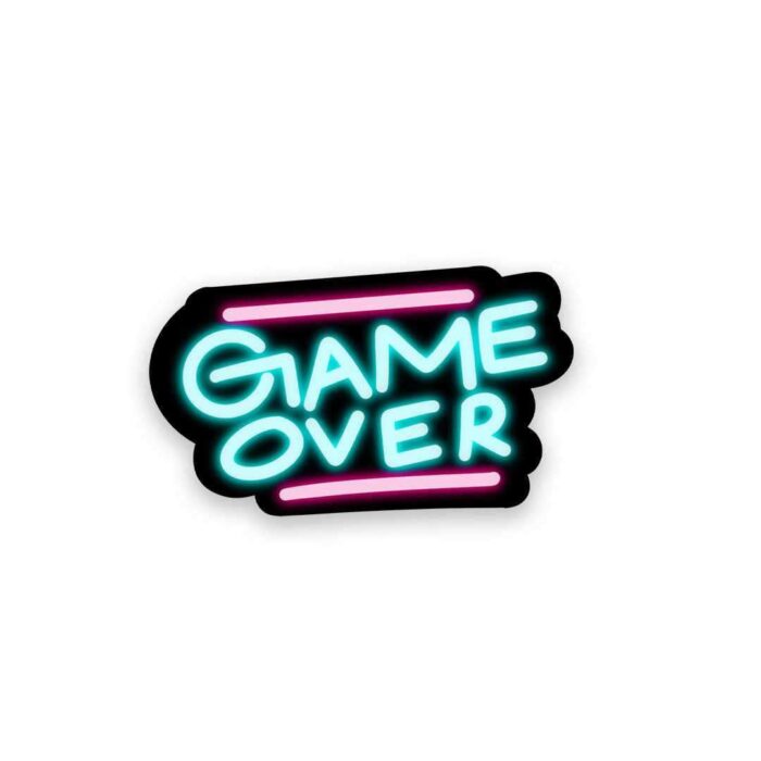 Neon Game Over Sticker