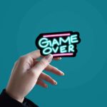 Neon Game Over Sticker