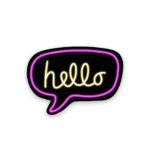 Neon Hello Sticker