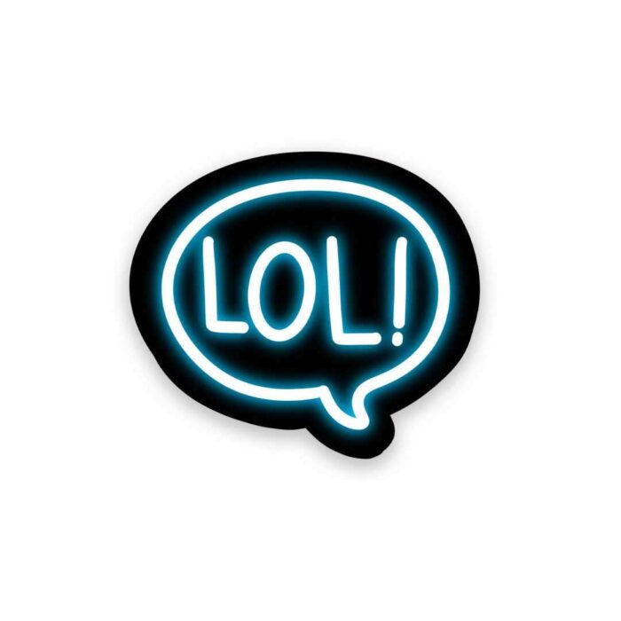 Neon LOL Sticker