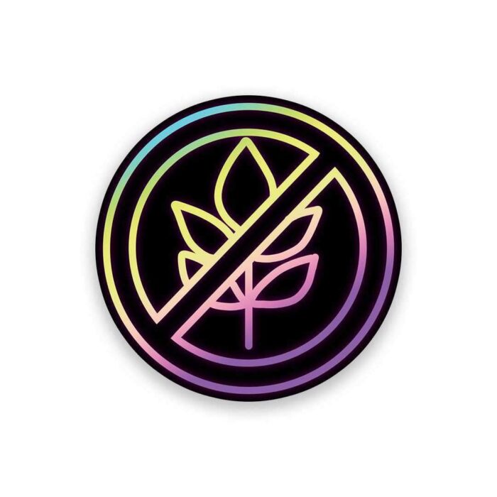 Neon No Weed Sticker
