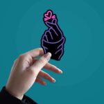 Neon Oppa Saranghae Sticker