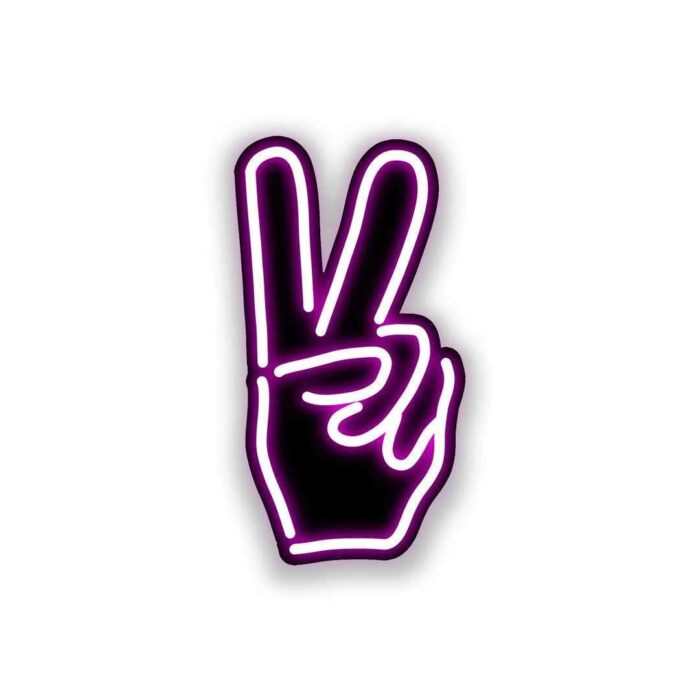 Neon Peace Sticker
