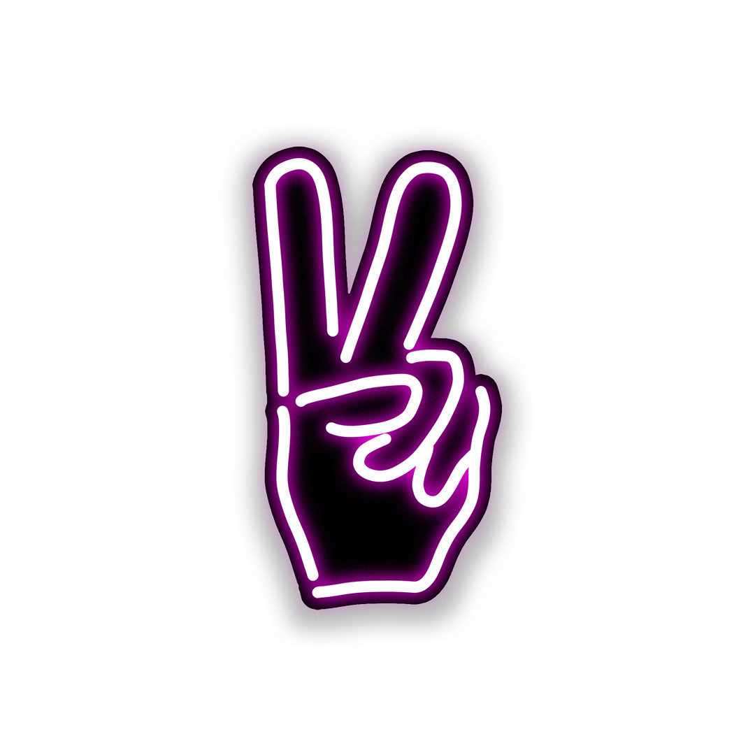 Neon Peace Sticker