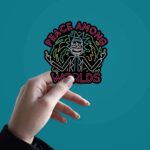 Neon Peace Among The World Sticker