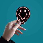 Neon Smiley Sticker