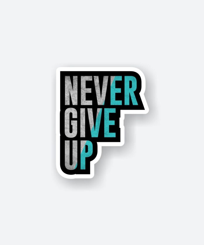 Never Give Up Sticker