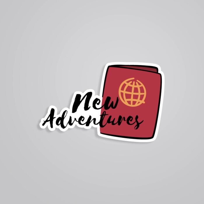 New Adventures Travels Stickers