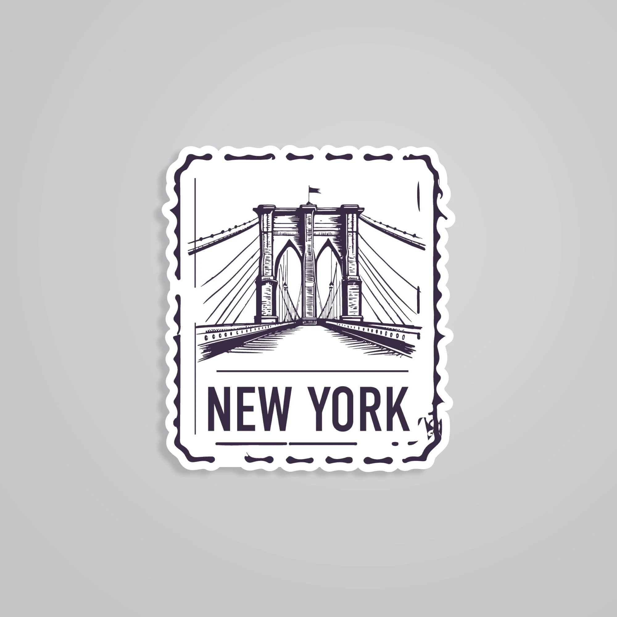 New York Post Stamp Travels Stickers