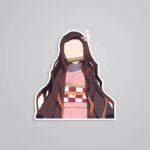 Nezuko Kamado Minimalist Anime Stickers